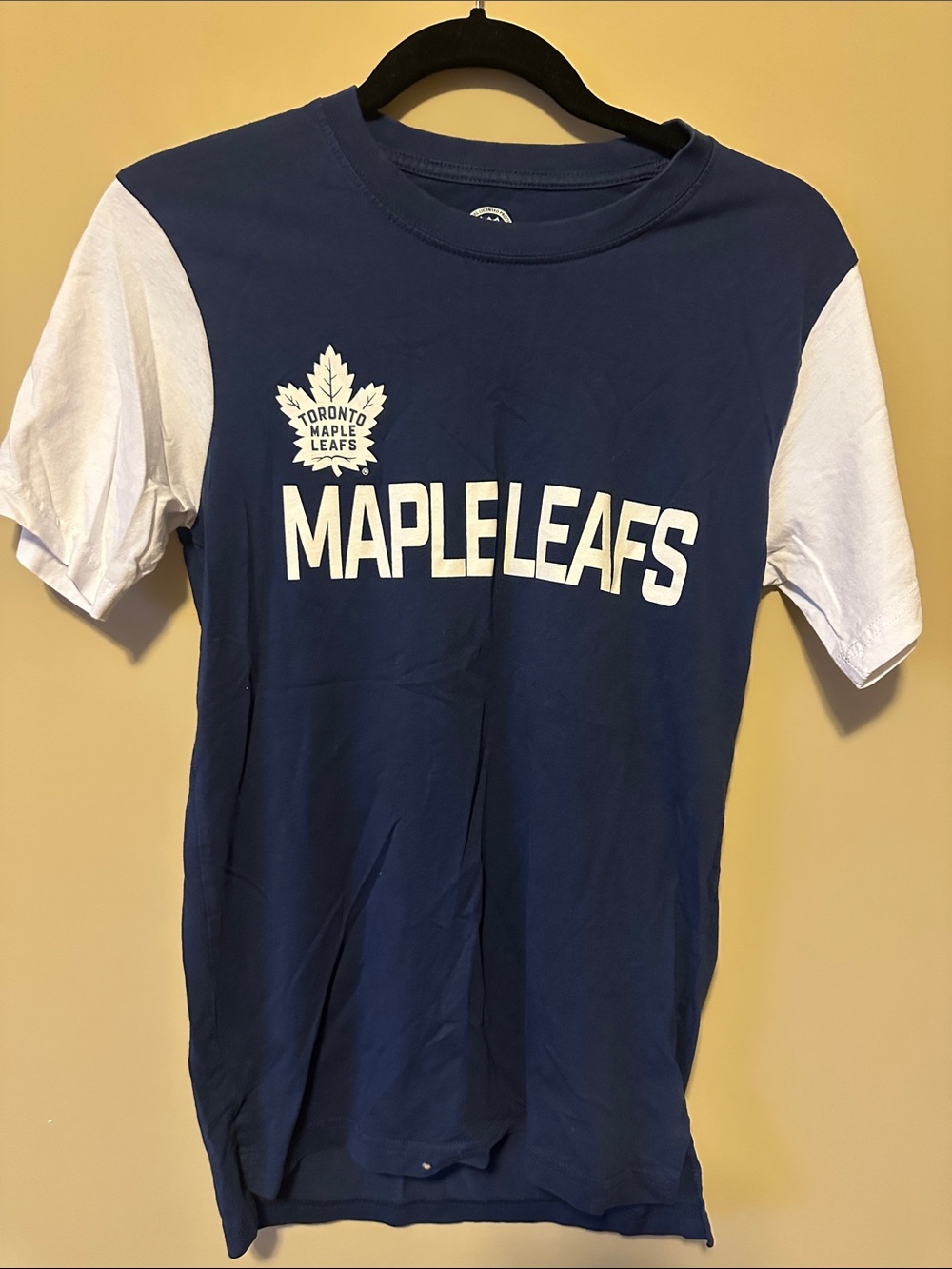 NHL Toronto Maple Leafs Navy and White Short Sleeve Tshirt